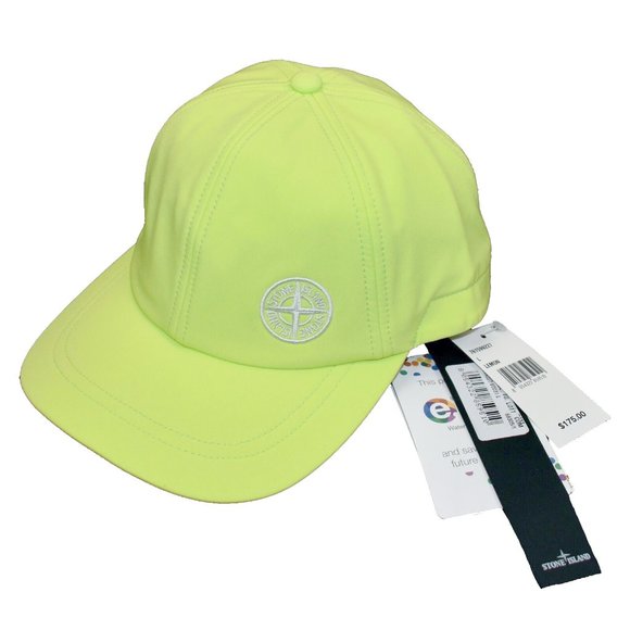 NEW $175 Stone Island Basbell Hat!  Large  Greenish Yellow (Lemon)  White Logo - Picture 1 of 3